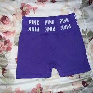 Pink workout shorts